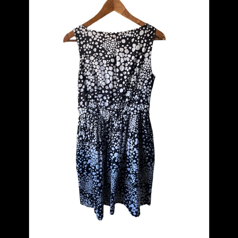 𝅺MICHAEL Michael kors black and white polkadot 100% cotton faux wrap dress - Picture 2 of 9